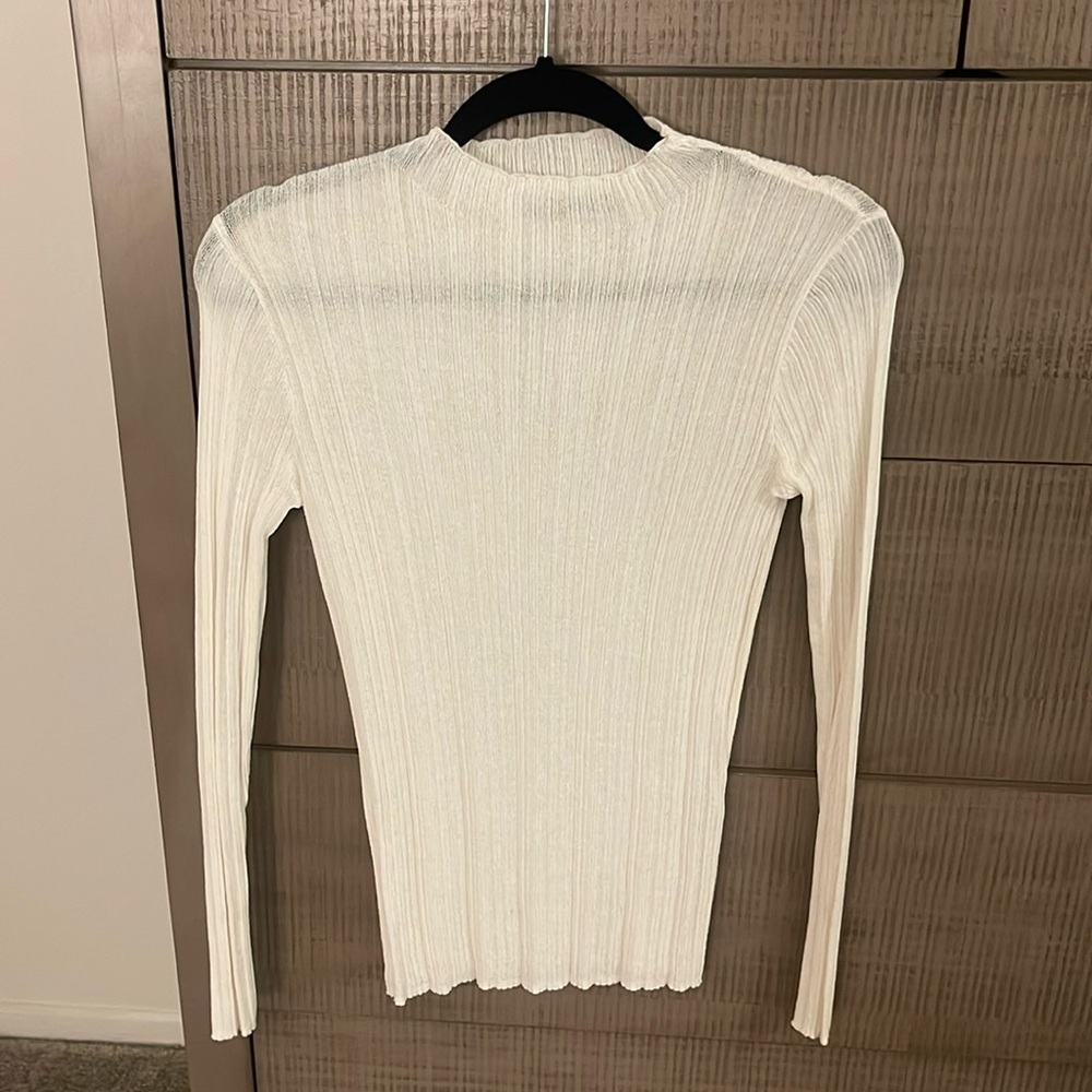 Zara White Long Sleeve Top